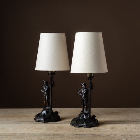 Pair of Cast George Washington Lamps