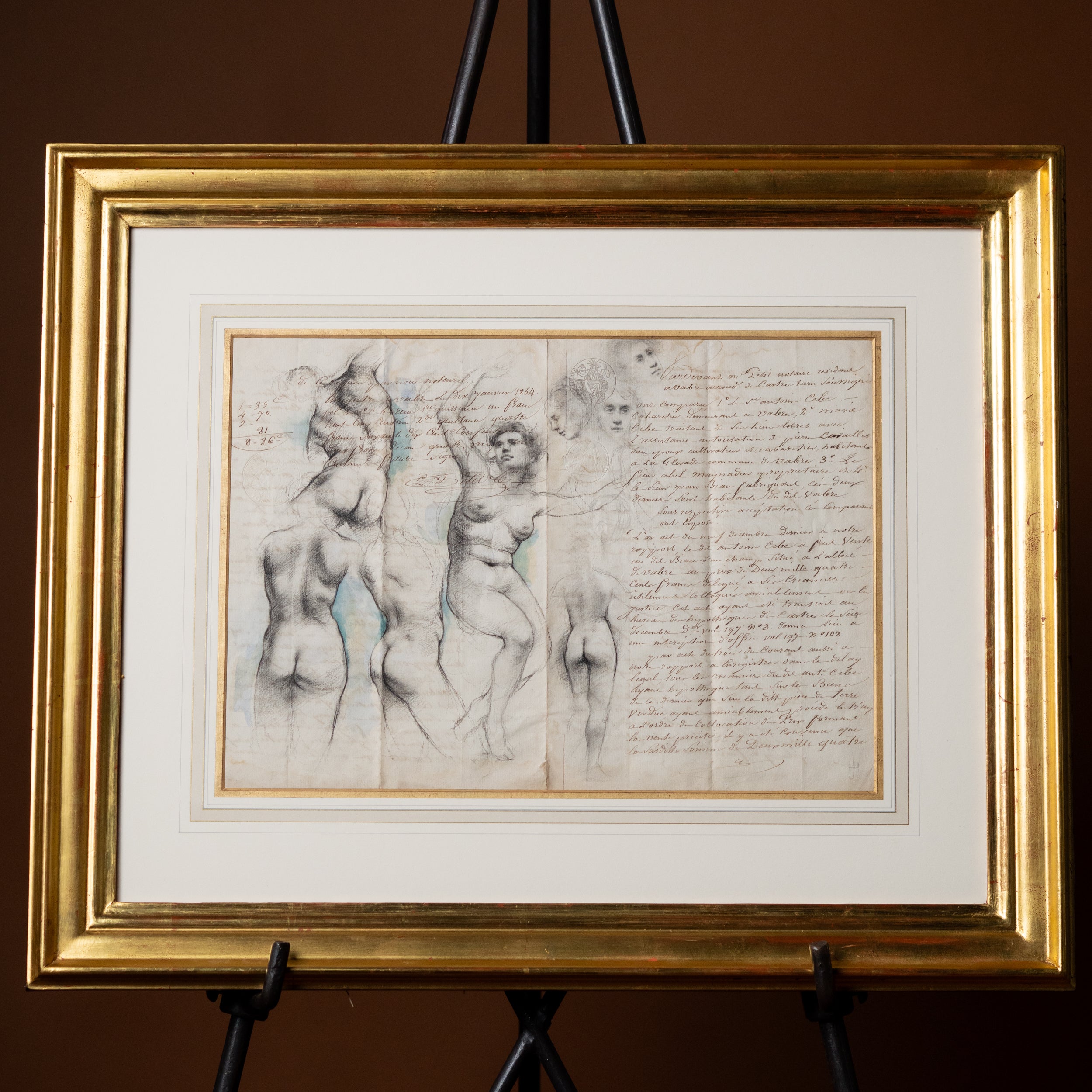 Five Nudes, Three Heads by Jill Hooper