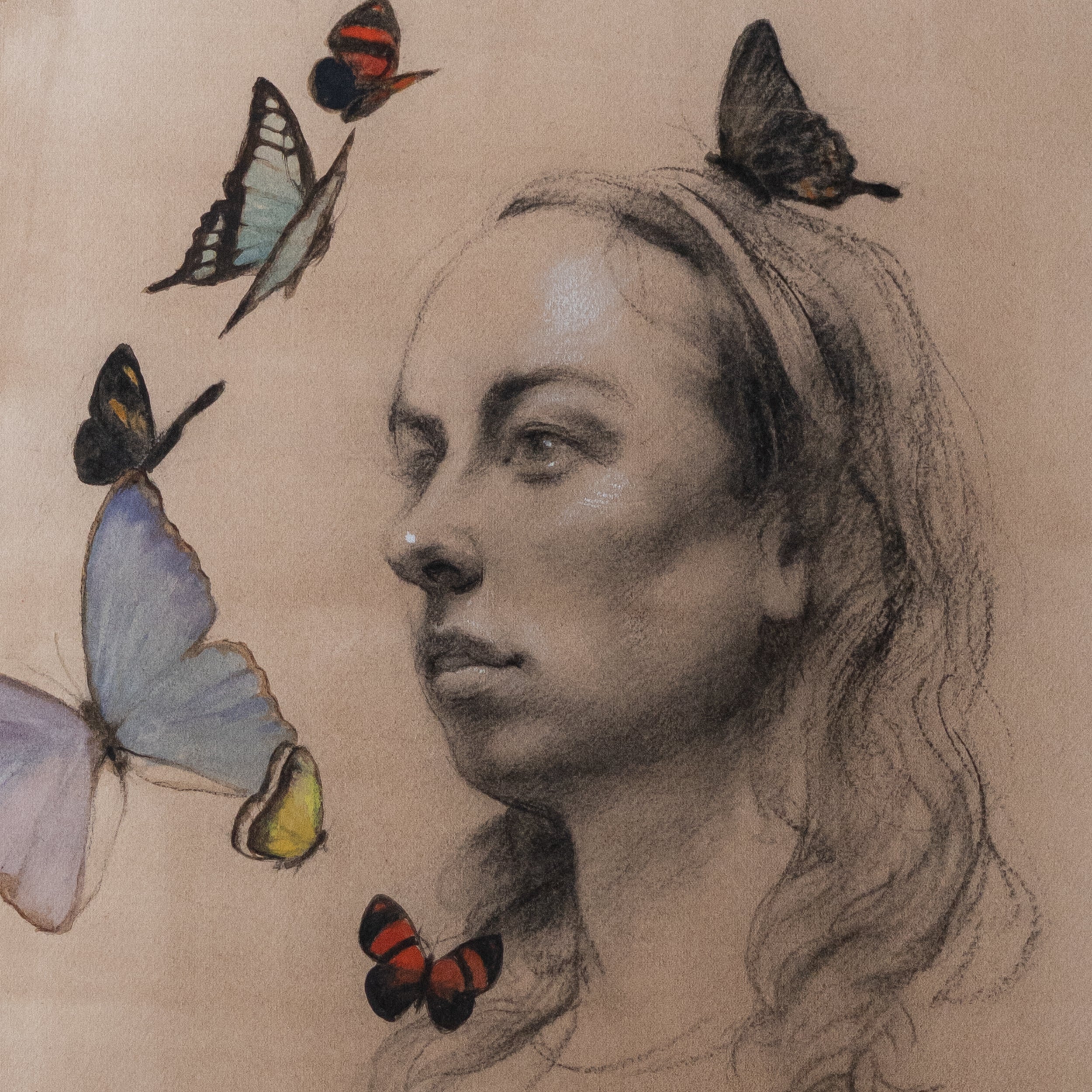 Hannah with Seven Butterflies by Jill Hooper