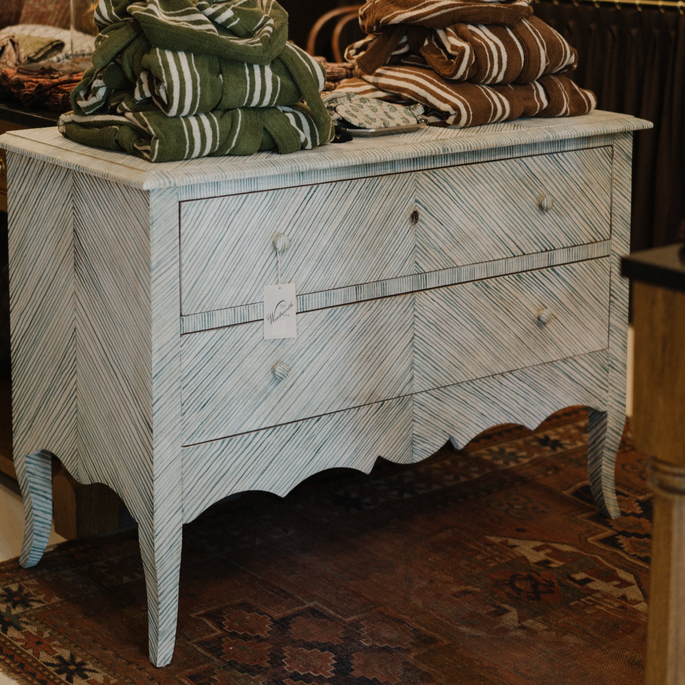 Venetian Strie Louis XV Style Commode