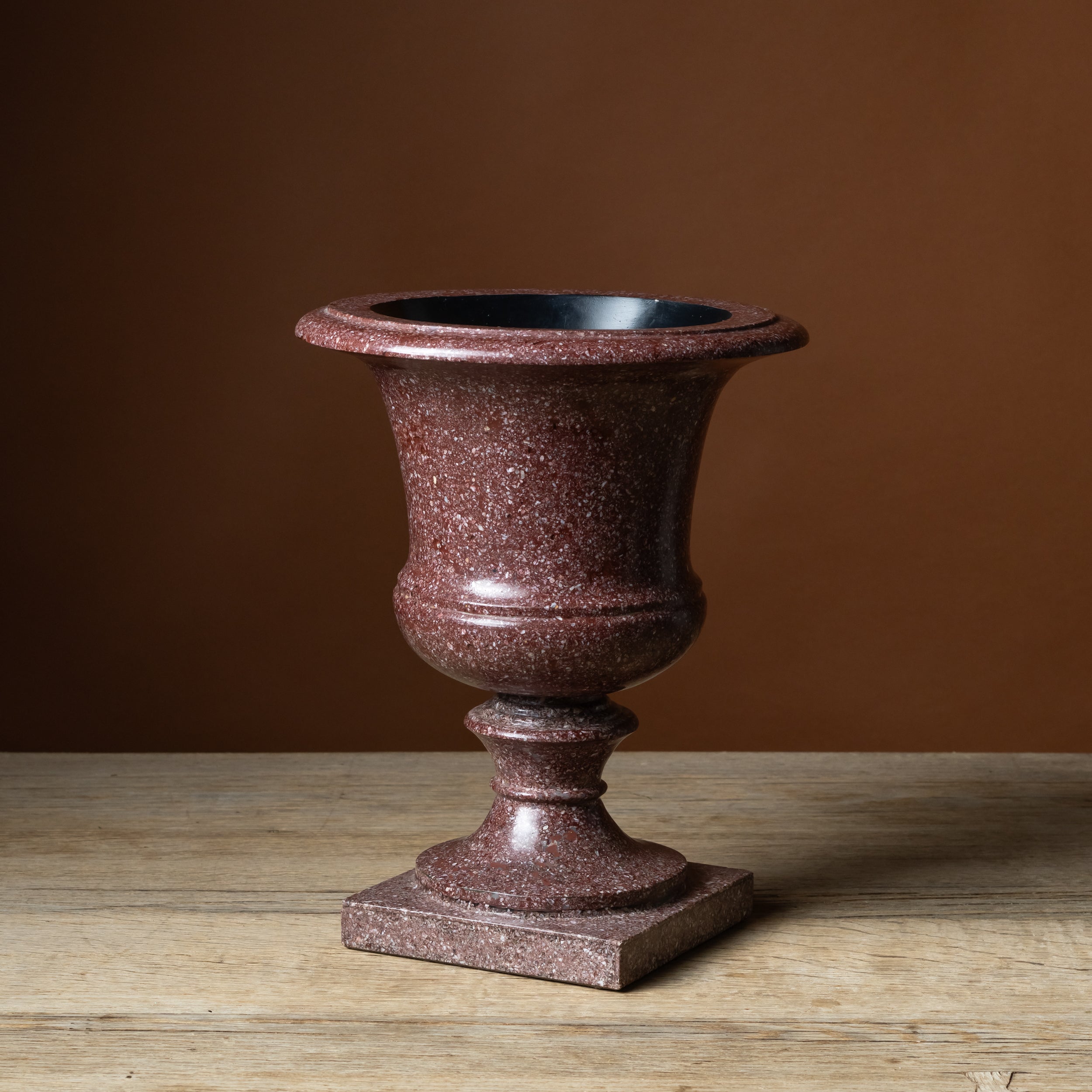 Faux Porphyry Neoclassical Campana Urn