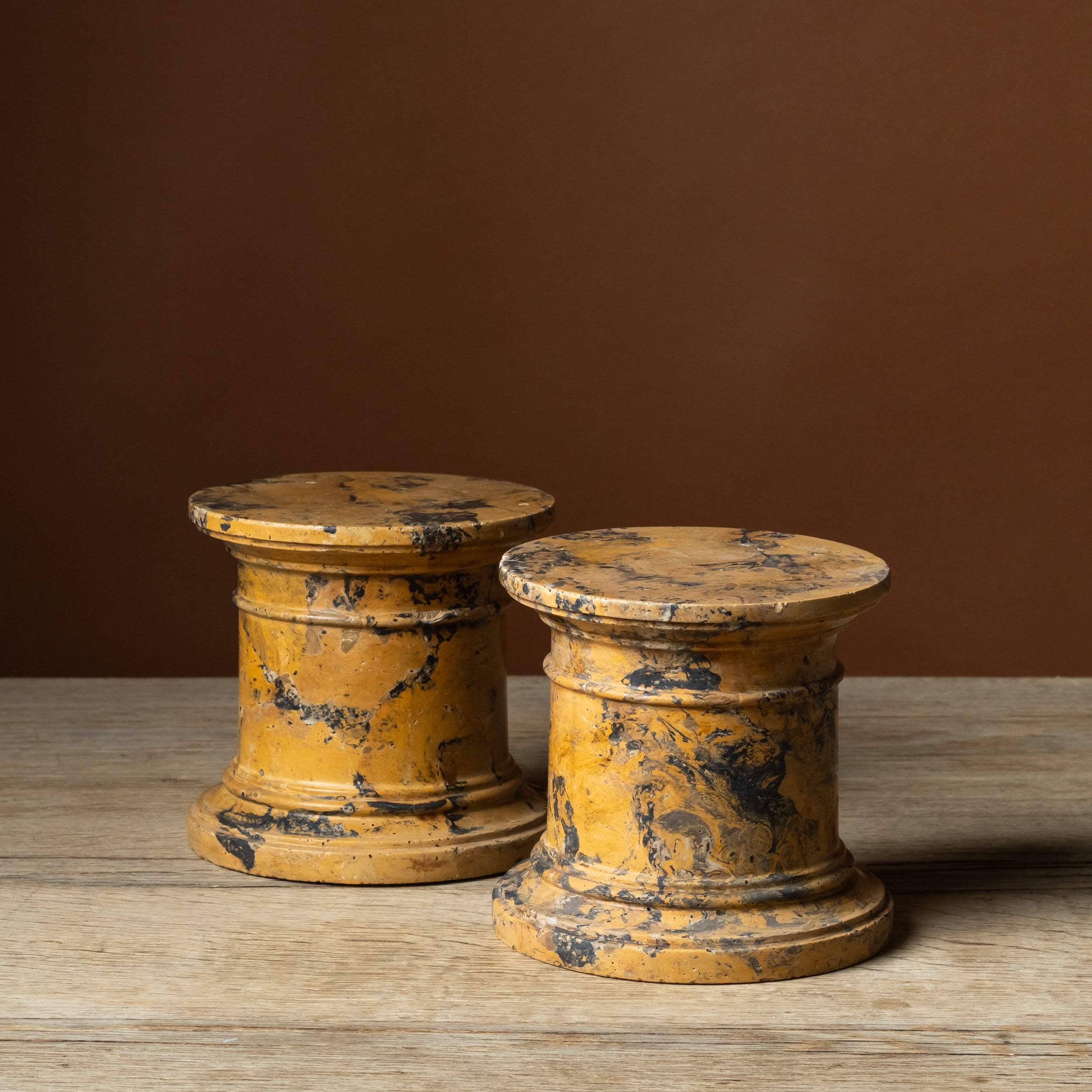 Pair of Neoclassical Scagliola Pedestals