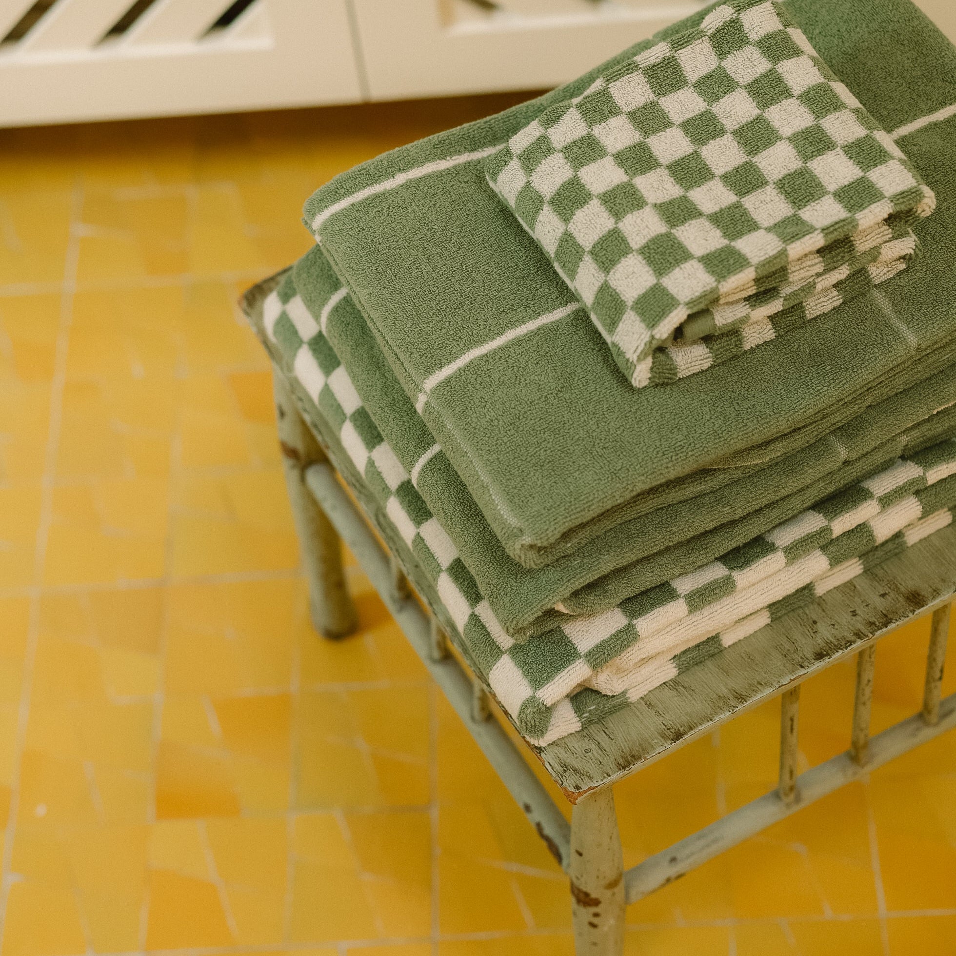 Beppu Bath Mat in Sage & Chalk