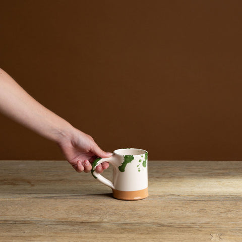 Green Splatterware Mug