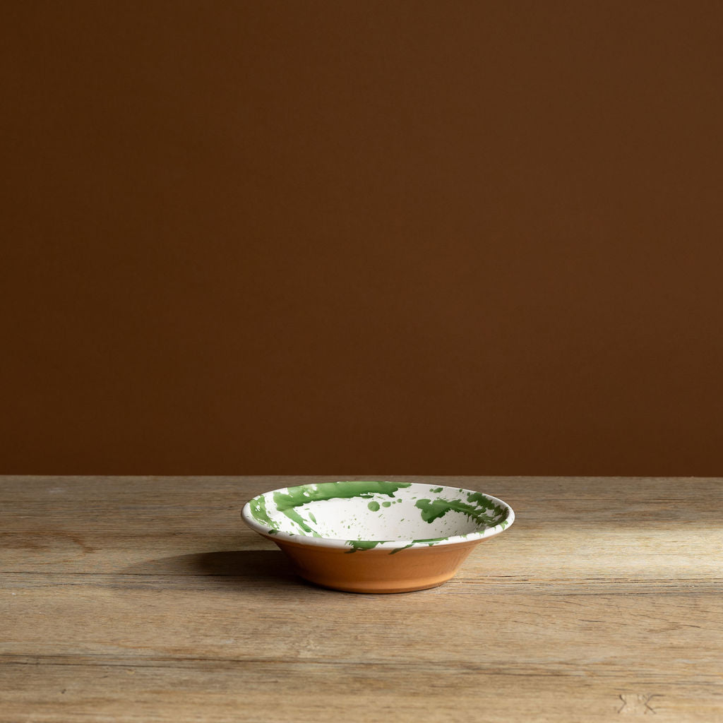 Green Splatterware Pasta Dish