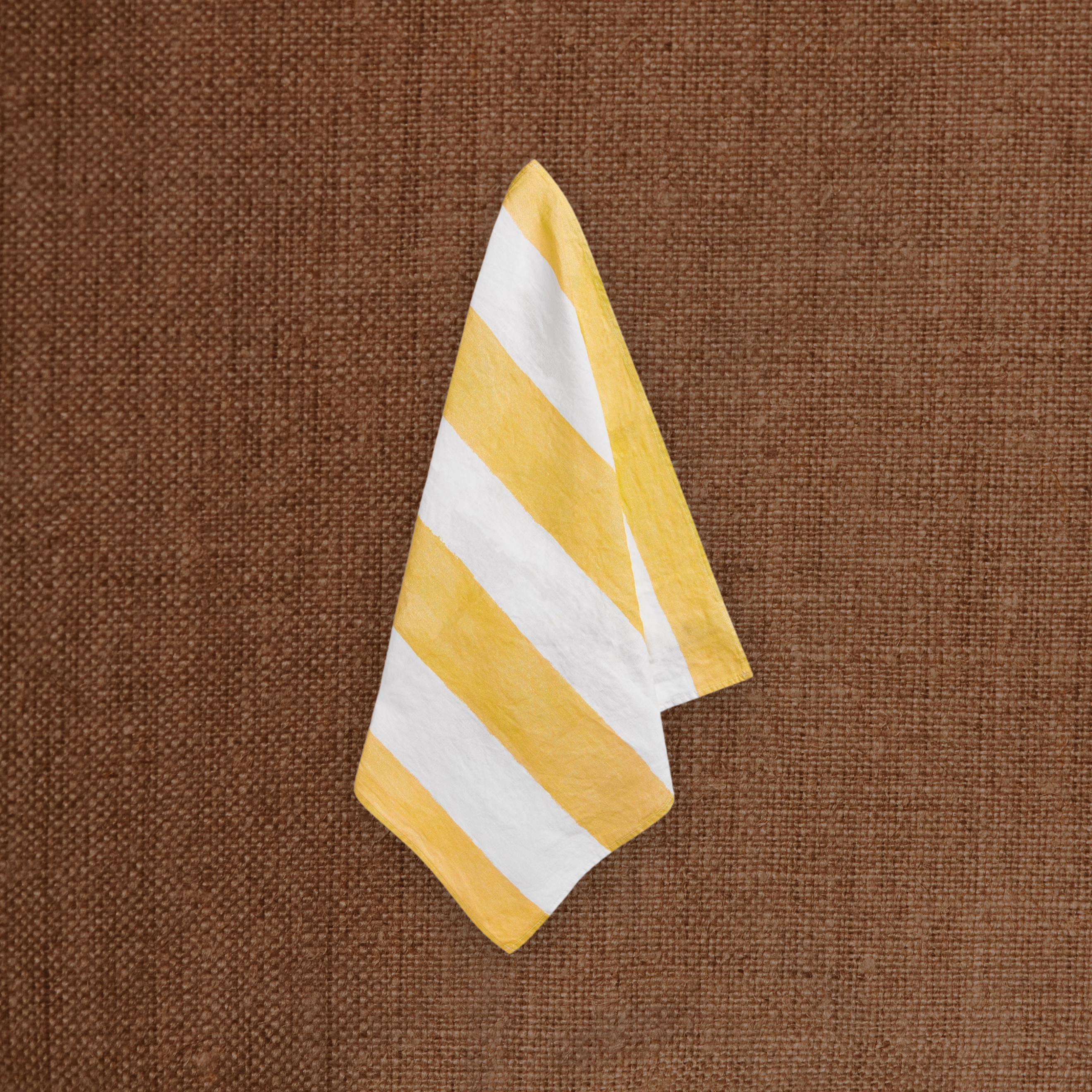 Stripe Linen Napkin Lemon Yellow