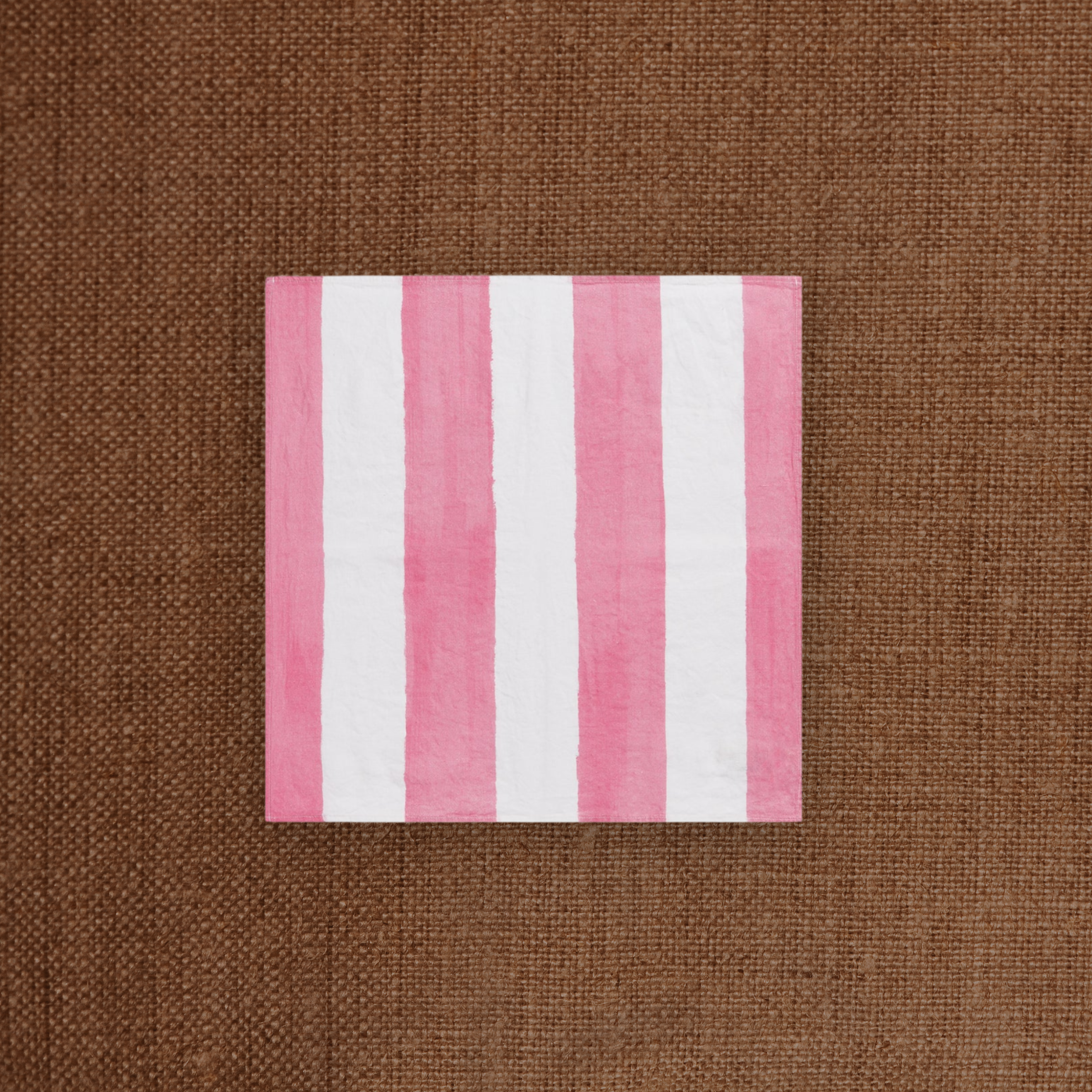 Stripe Linen Napkin Rose Pink