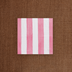 Stripe Linen Napkin Rose Pink
