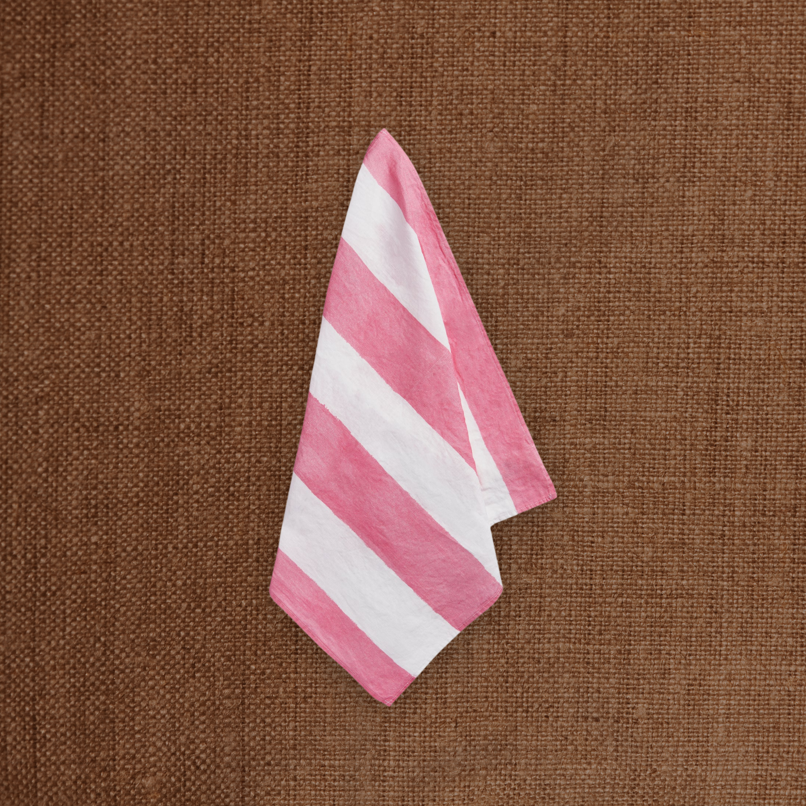 Stripe Linen Napkin Rose Pink