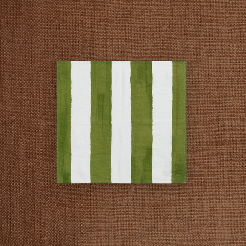 Stripe Linen Napkin Avocado Green