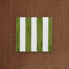 Stripe Linen Napkin Avocado Green