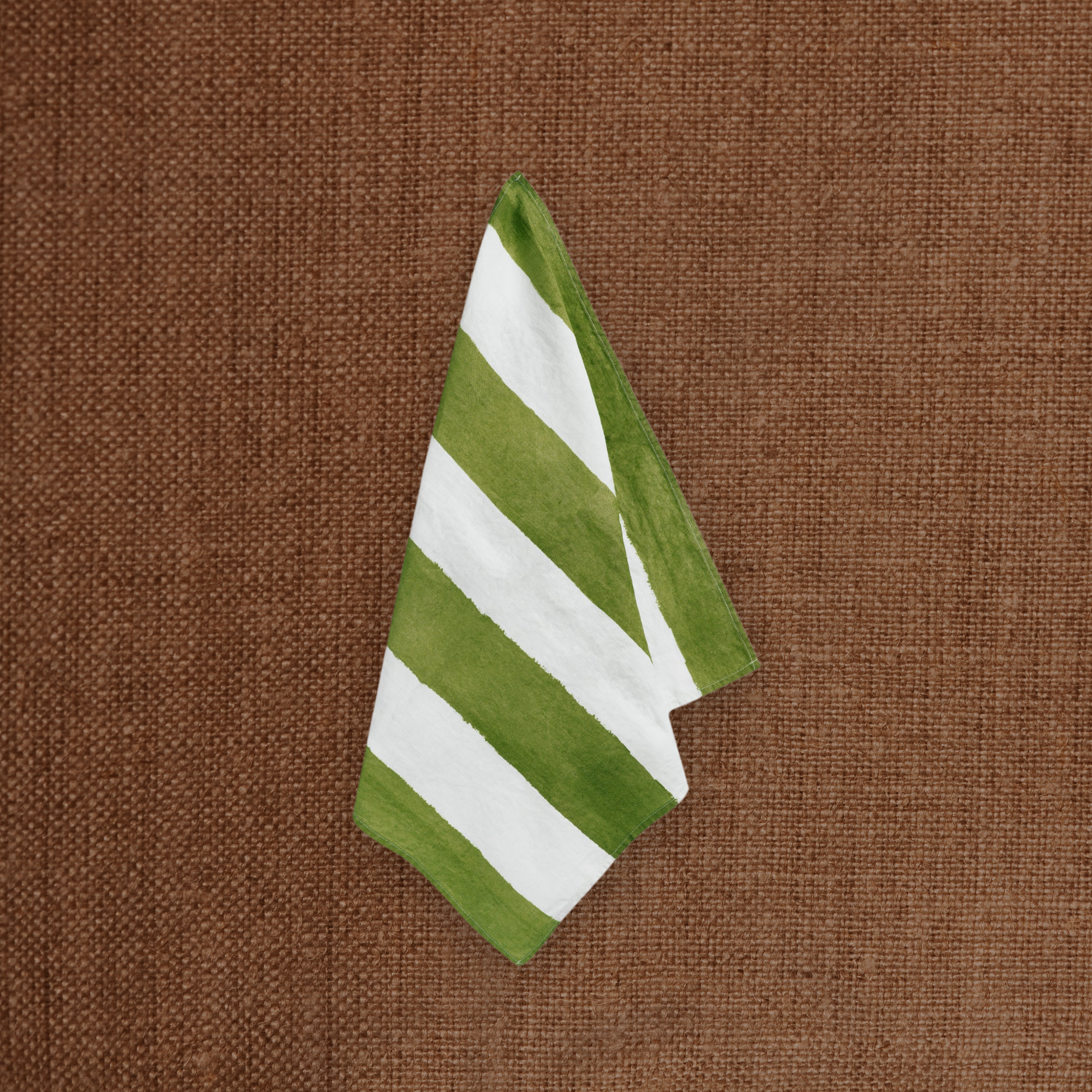 Stripe Linen Napkin Avocado Green