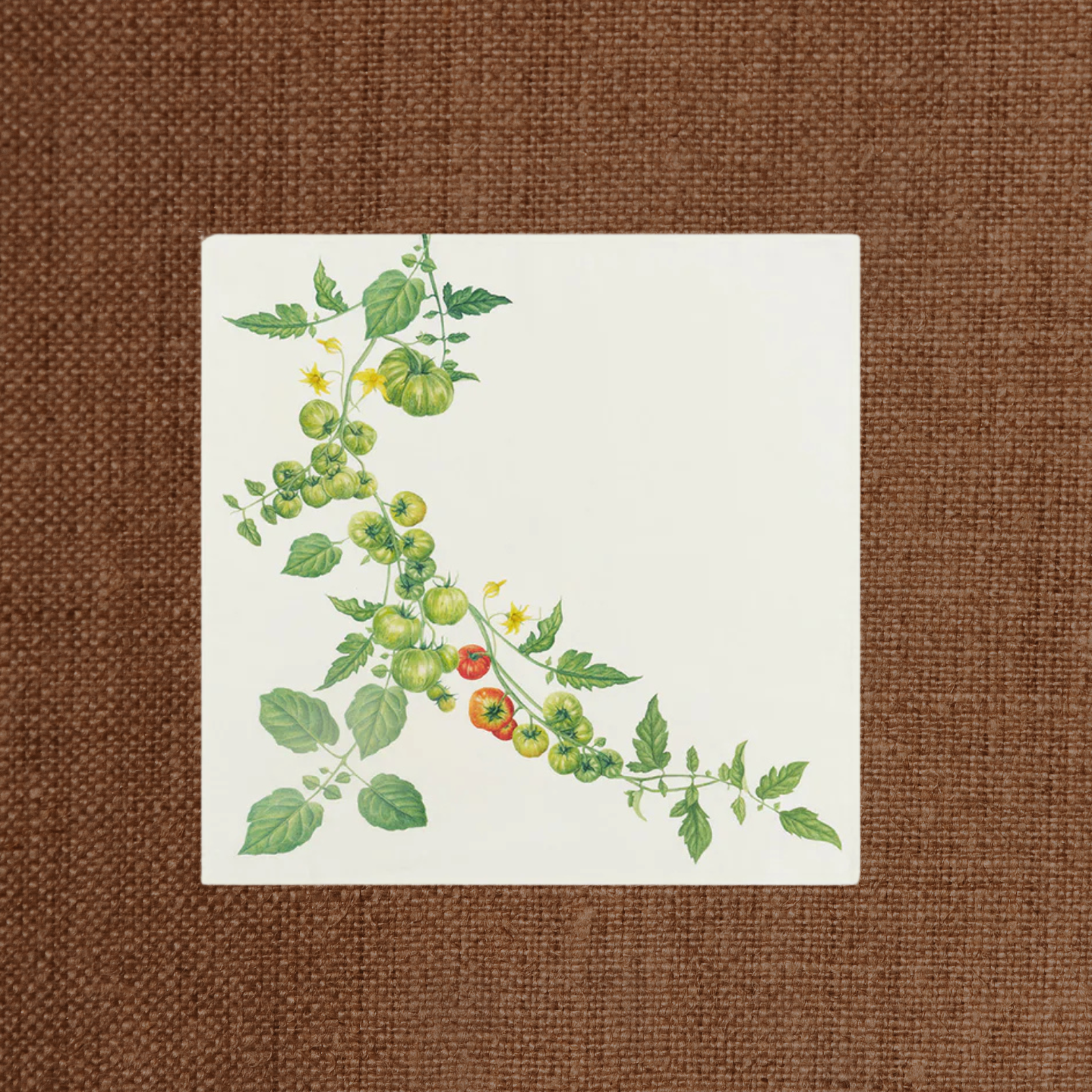 Tomato Verte Linen Napkin
