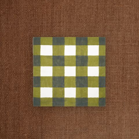 Gingham Linen Napkin Green