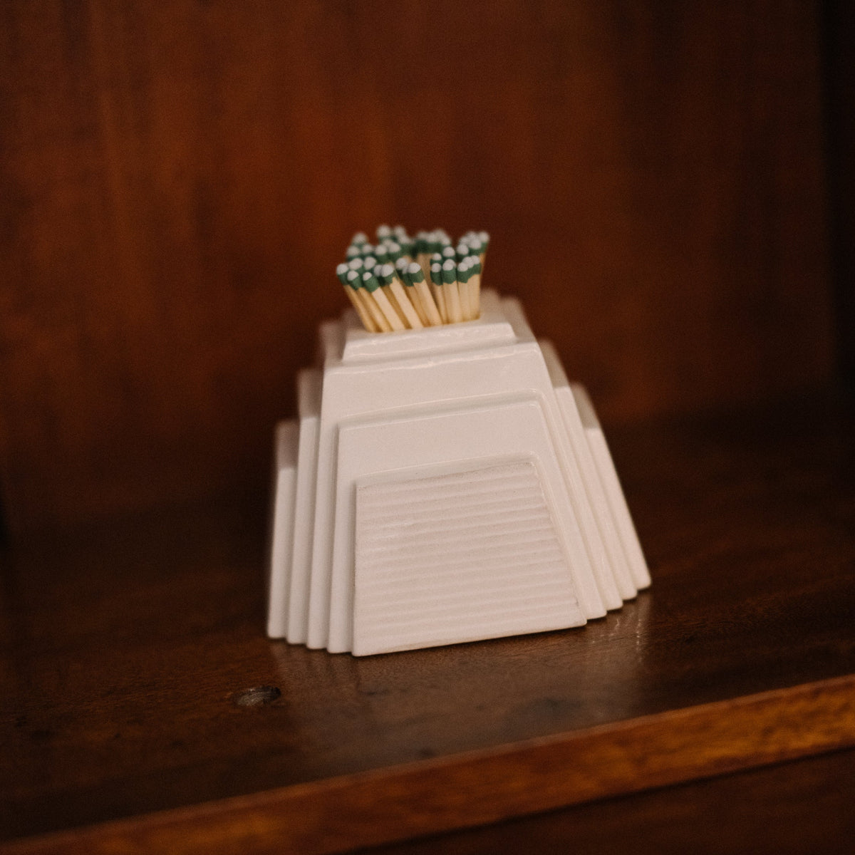 Art Deco Stepped Match Holder & Strike c. 1930