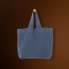 Linen Indigo Escapade Bag