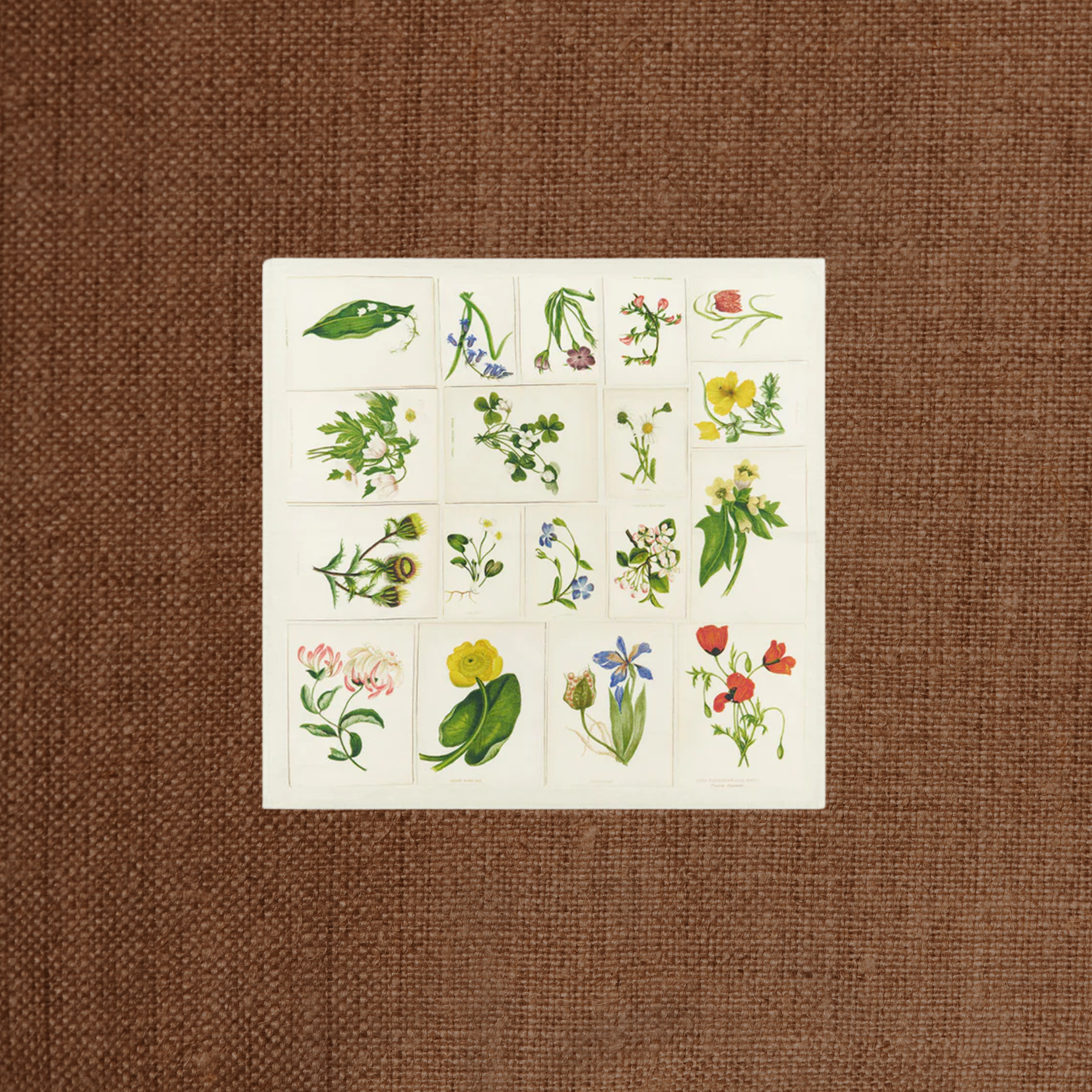 Botanical Tiles Linen Napkin