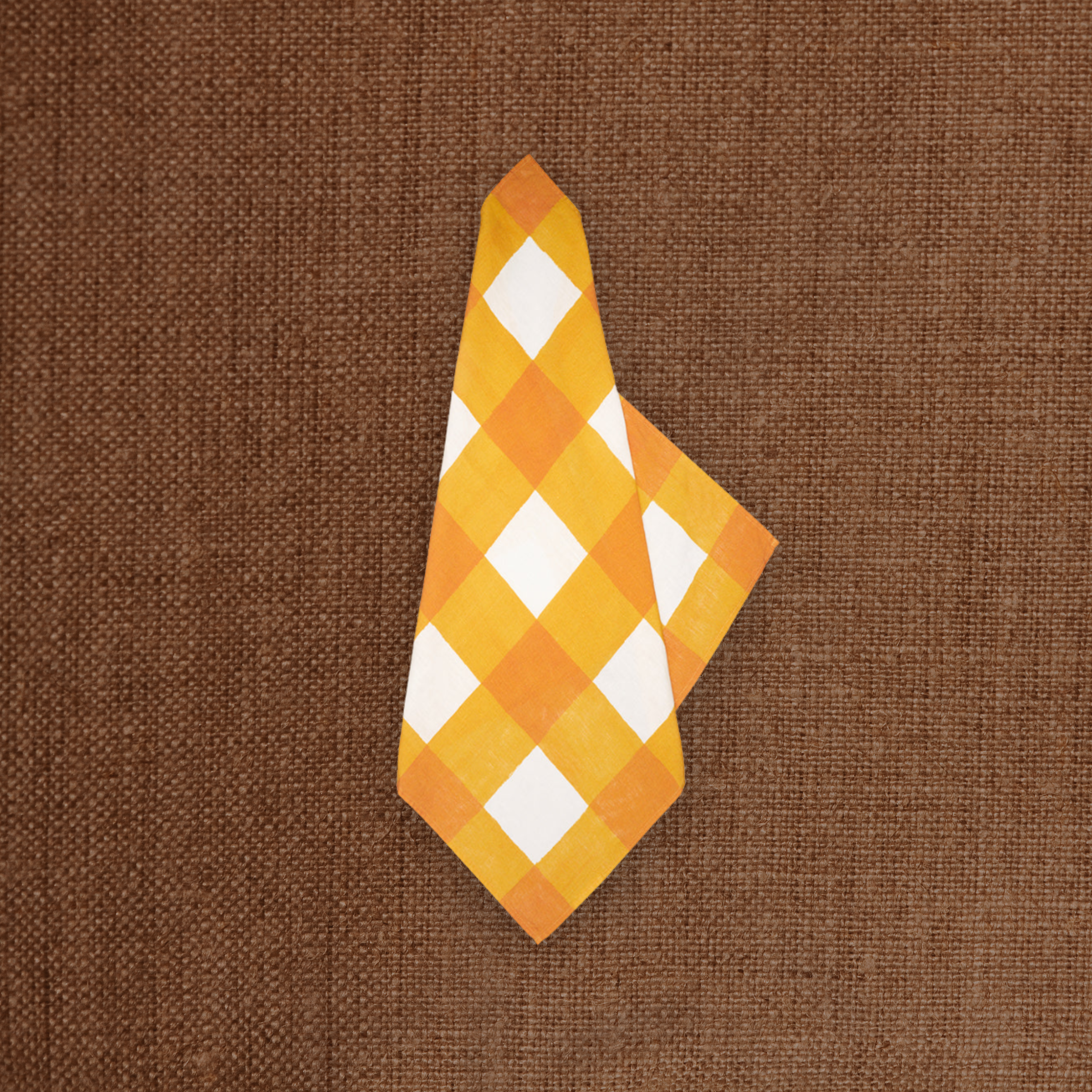 Gingham Linen Napkin Yellow