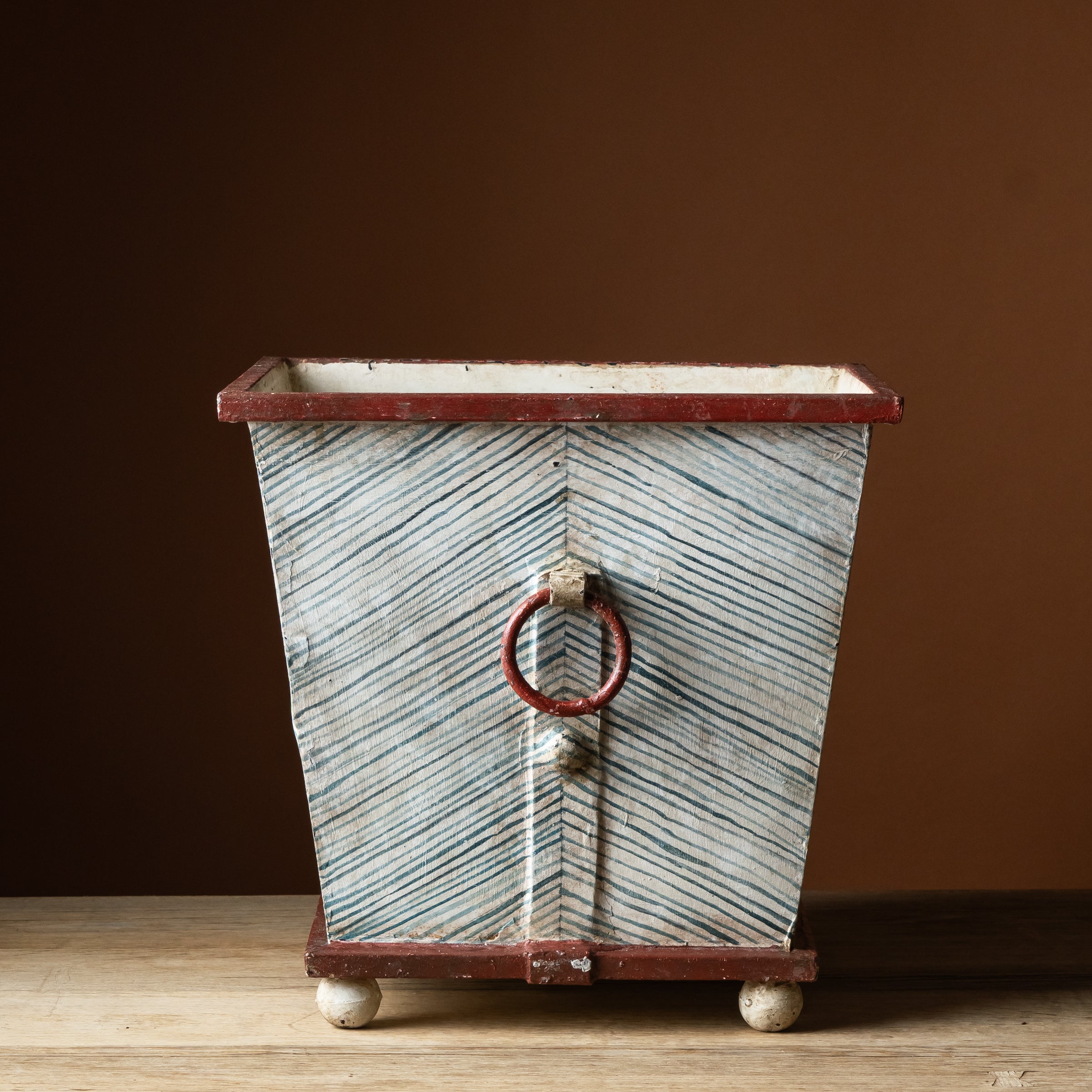 Venetian Strié Planter Pair