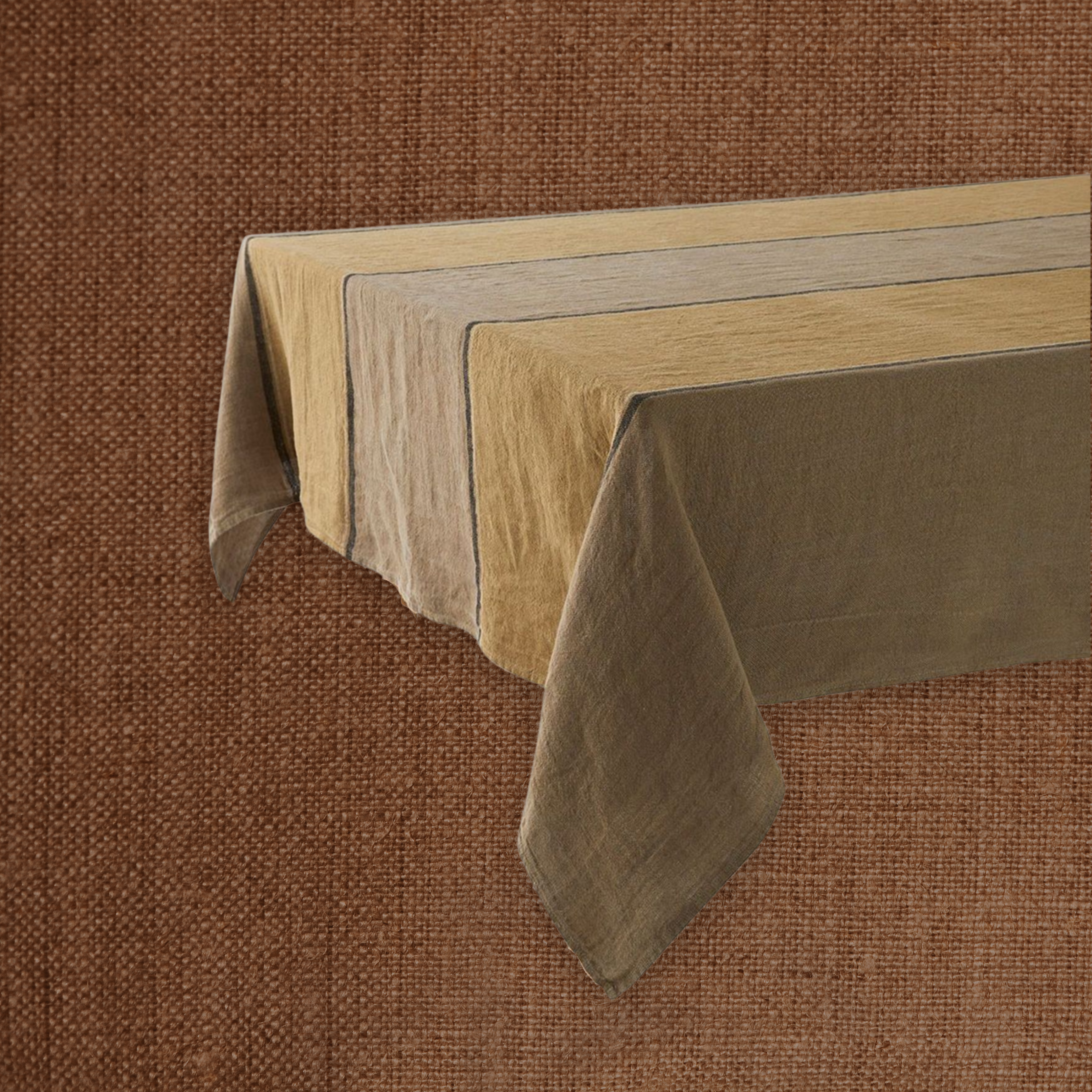 Dublin Bronze Linen Tablecloth