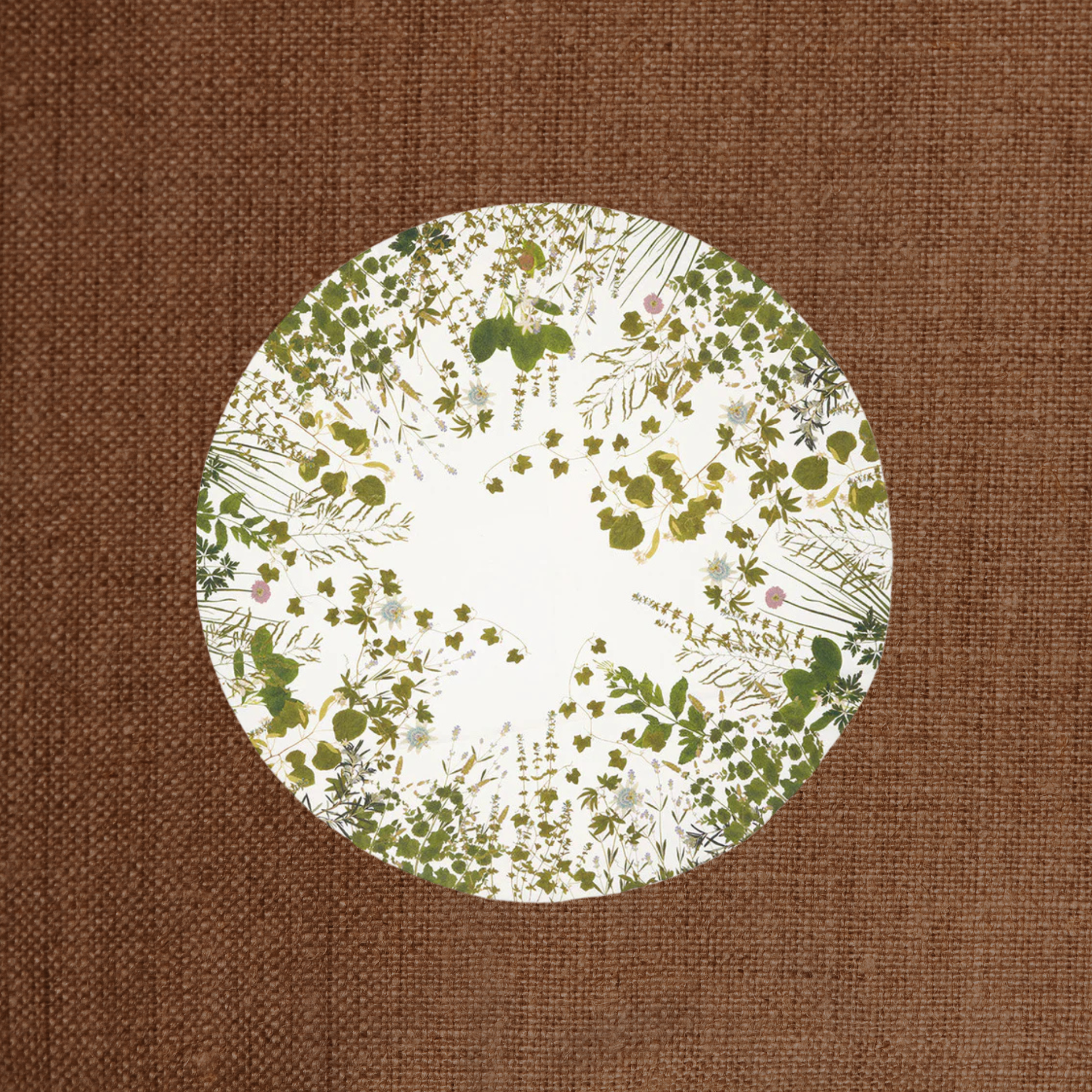 Herb Garden Linen Round Tablecloth