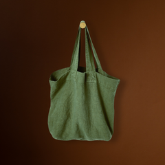 Linen Olive Escapade Bag