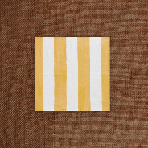 Stripe Linen Napkin Lemon Yellow