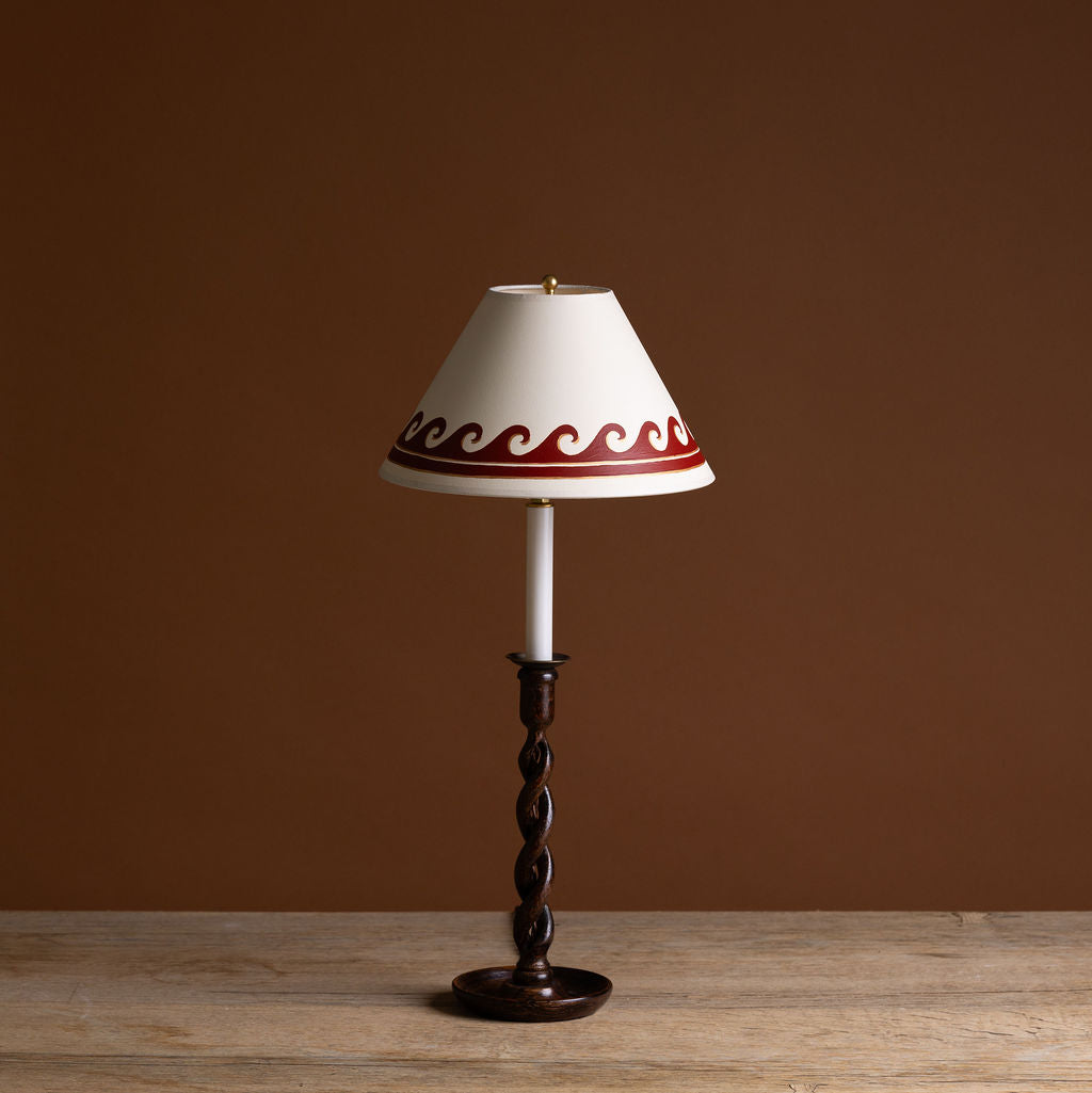 Alvaro Picardo Greek Wave Lampshade in Bronze Red