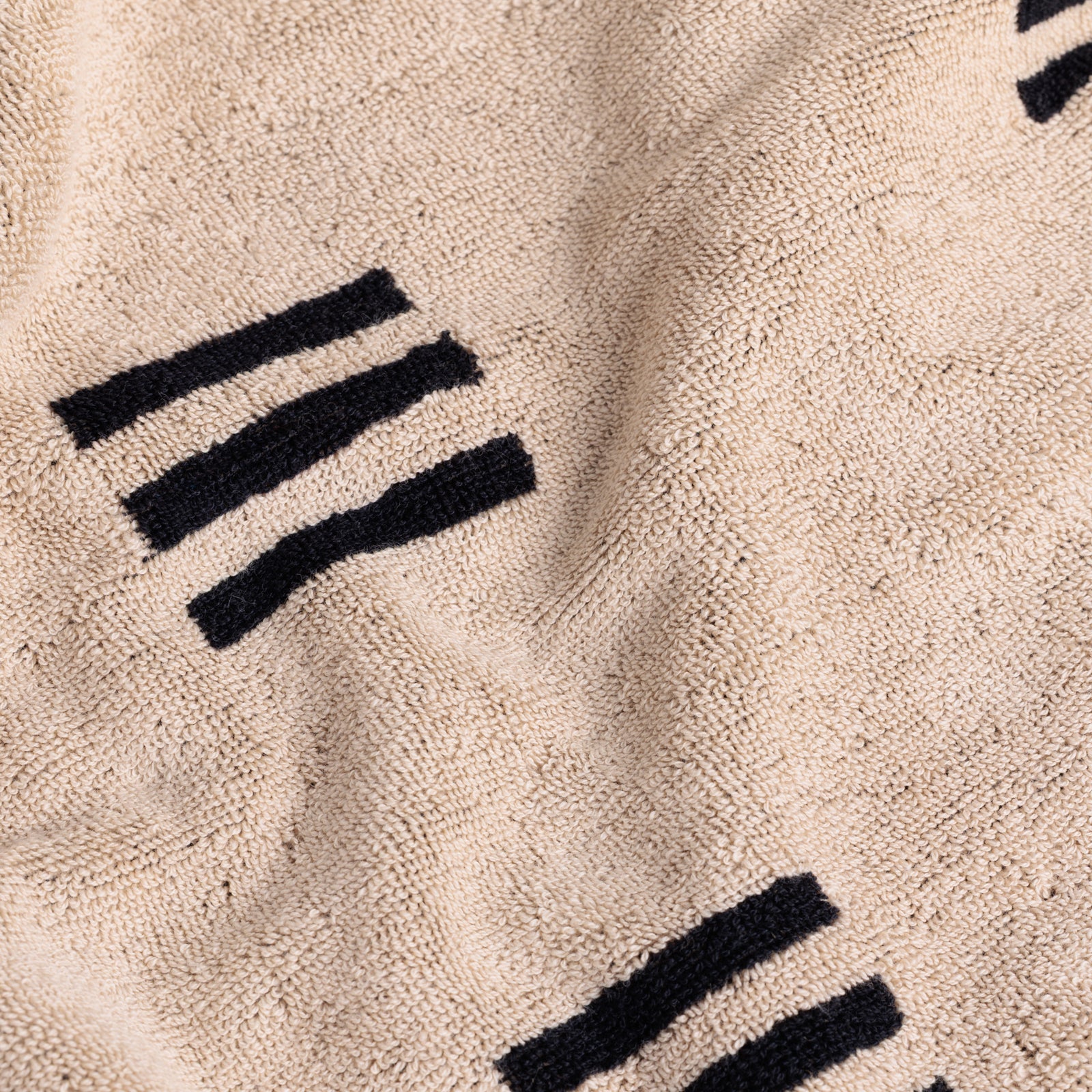 Claremont Bath Towel, Sand & Noir
