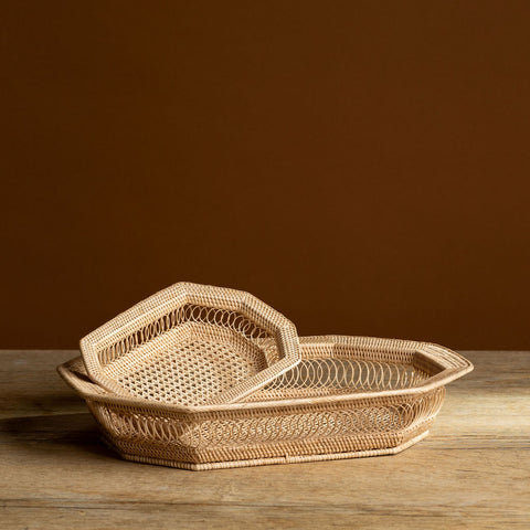 Small Octagonal Woven Tray