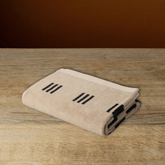 Claremont Bath Towel, Sand & Noir