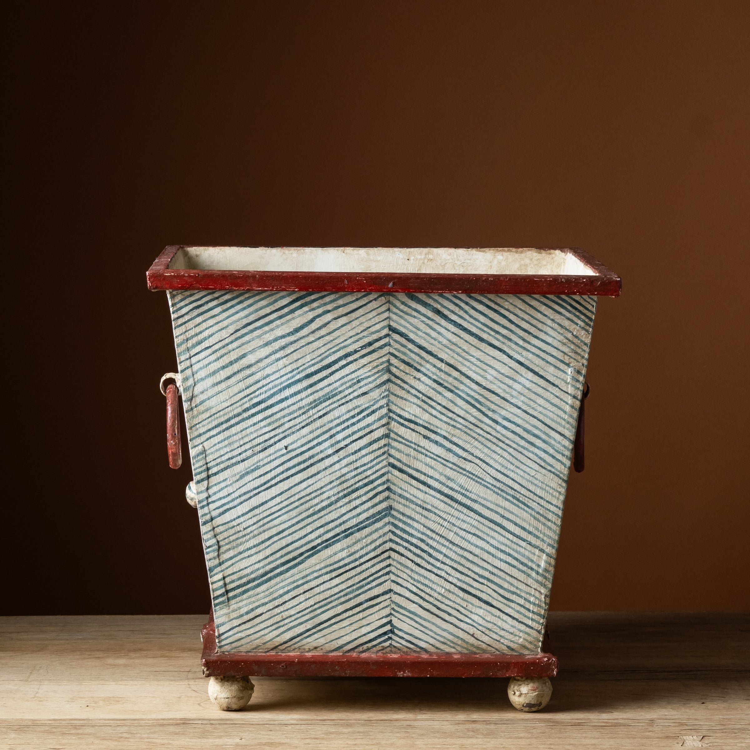 Venetian Strié Planter Pair