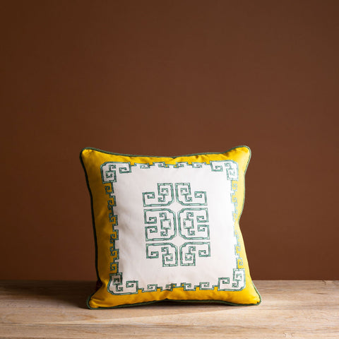 Bamboo Mania Saffron Cushion