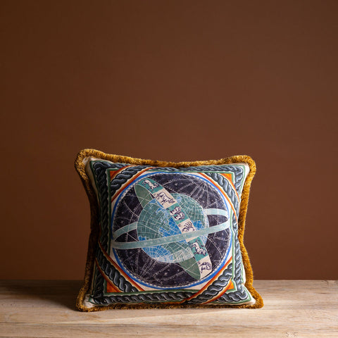 Grand Tour Globus Cushion