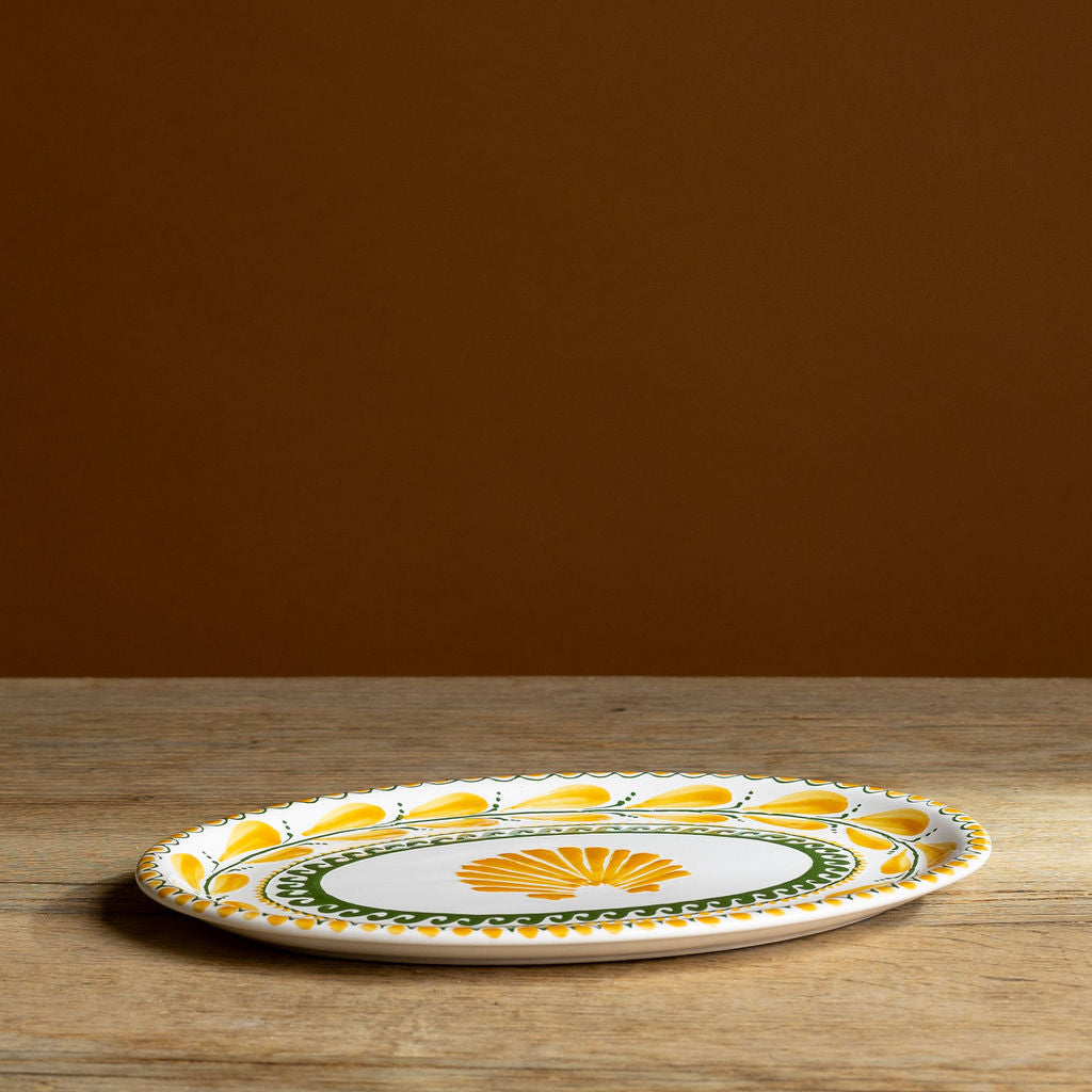 Grotto Saffron Oval Plate