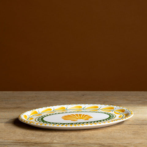 Grotto Saffron Oval Plate