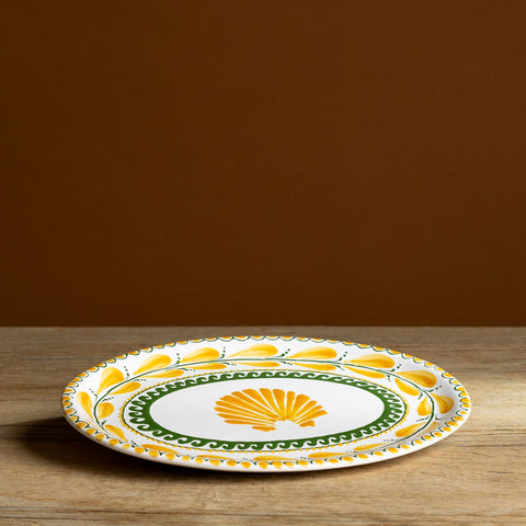 Grotto Saffron Oval Plate