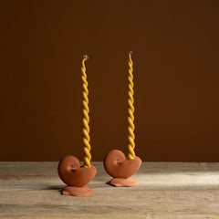 Terracotta Nautilus Candle Stick Holder