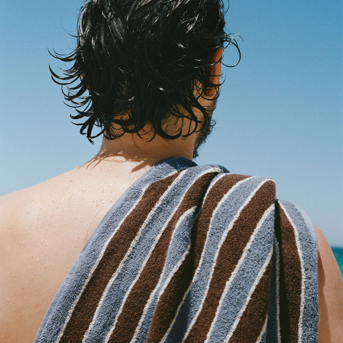 Helena Pool Towel in Blue Clay
