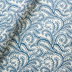 Patterned Paper Seaweed Paisley Prussian Blue