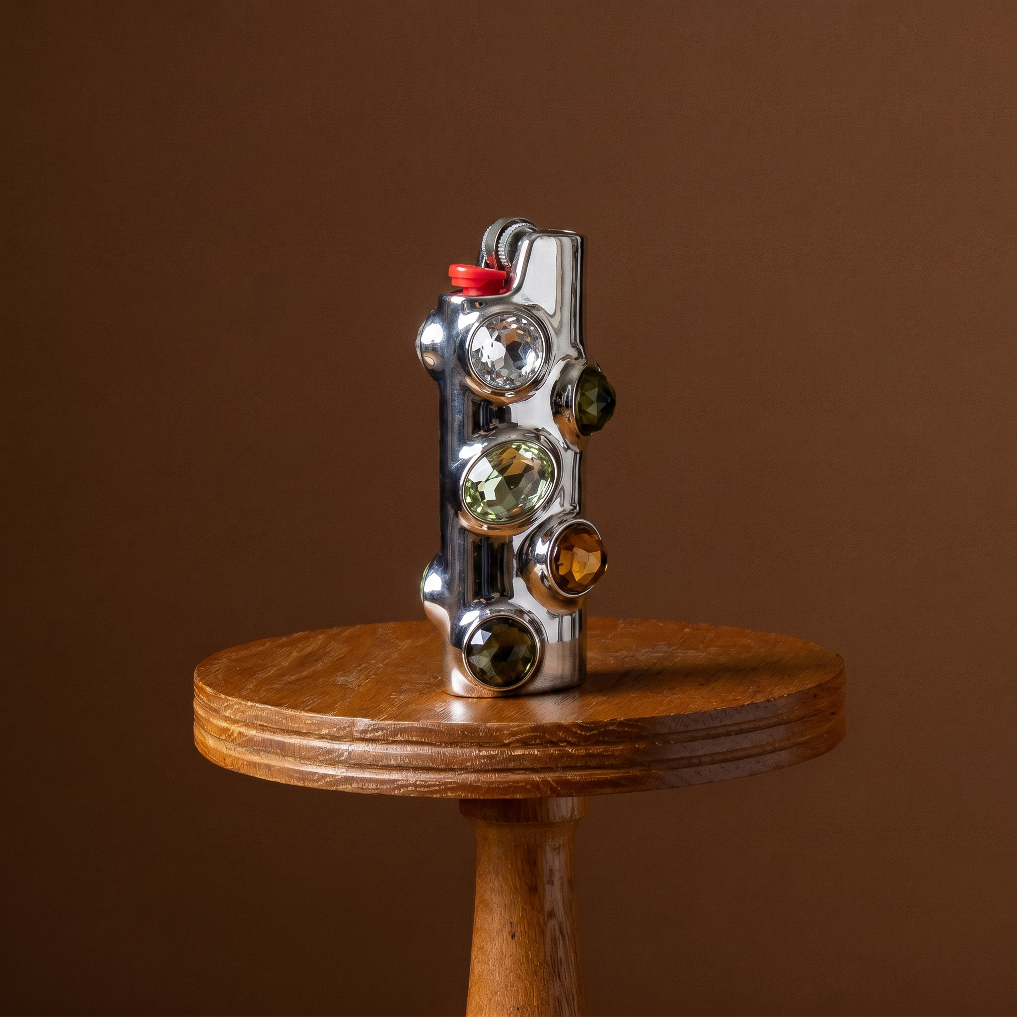 Moss Gemstoned Lighter Case