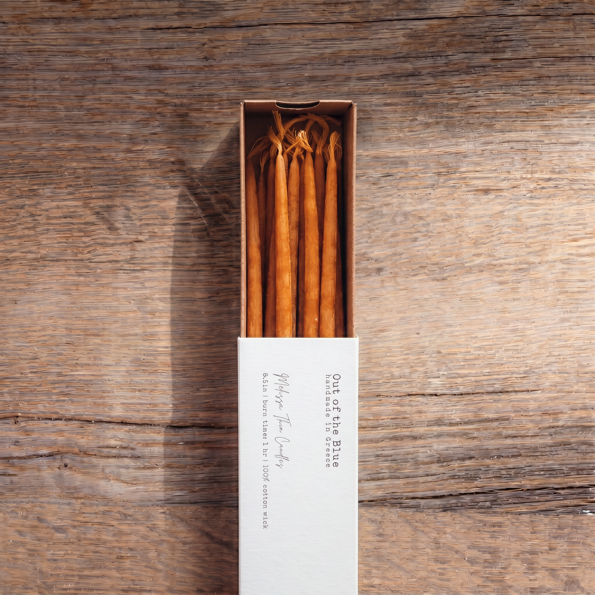 Beeswax Thin Tapers, Set of 15