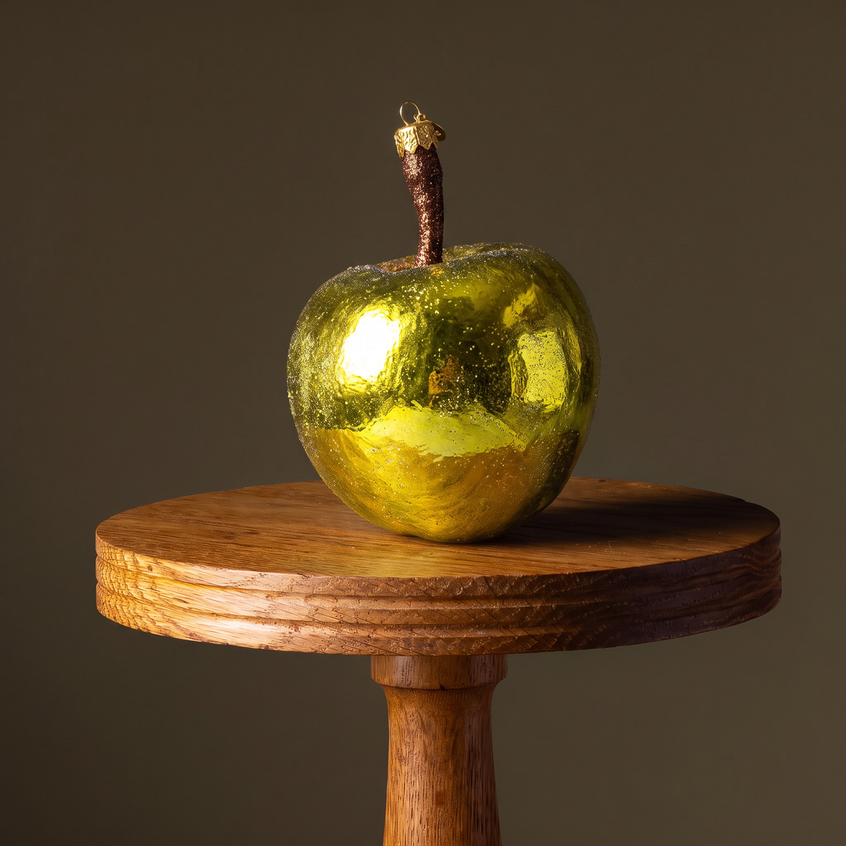 Gold Apple Glass Ornament