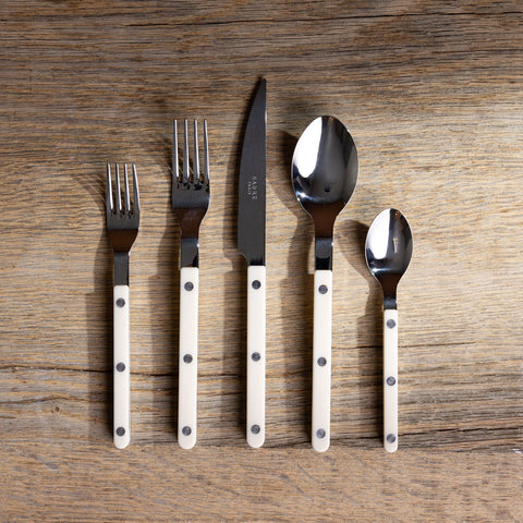 Bistrot Solid 5-Piece Flatware Set Ivory