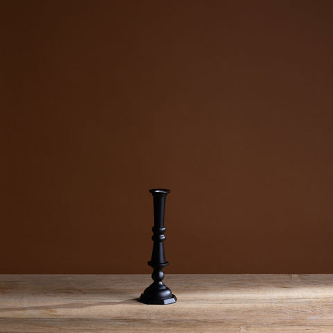 No. 2 Black Lacquered Georgian Candlestick