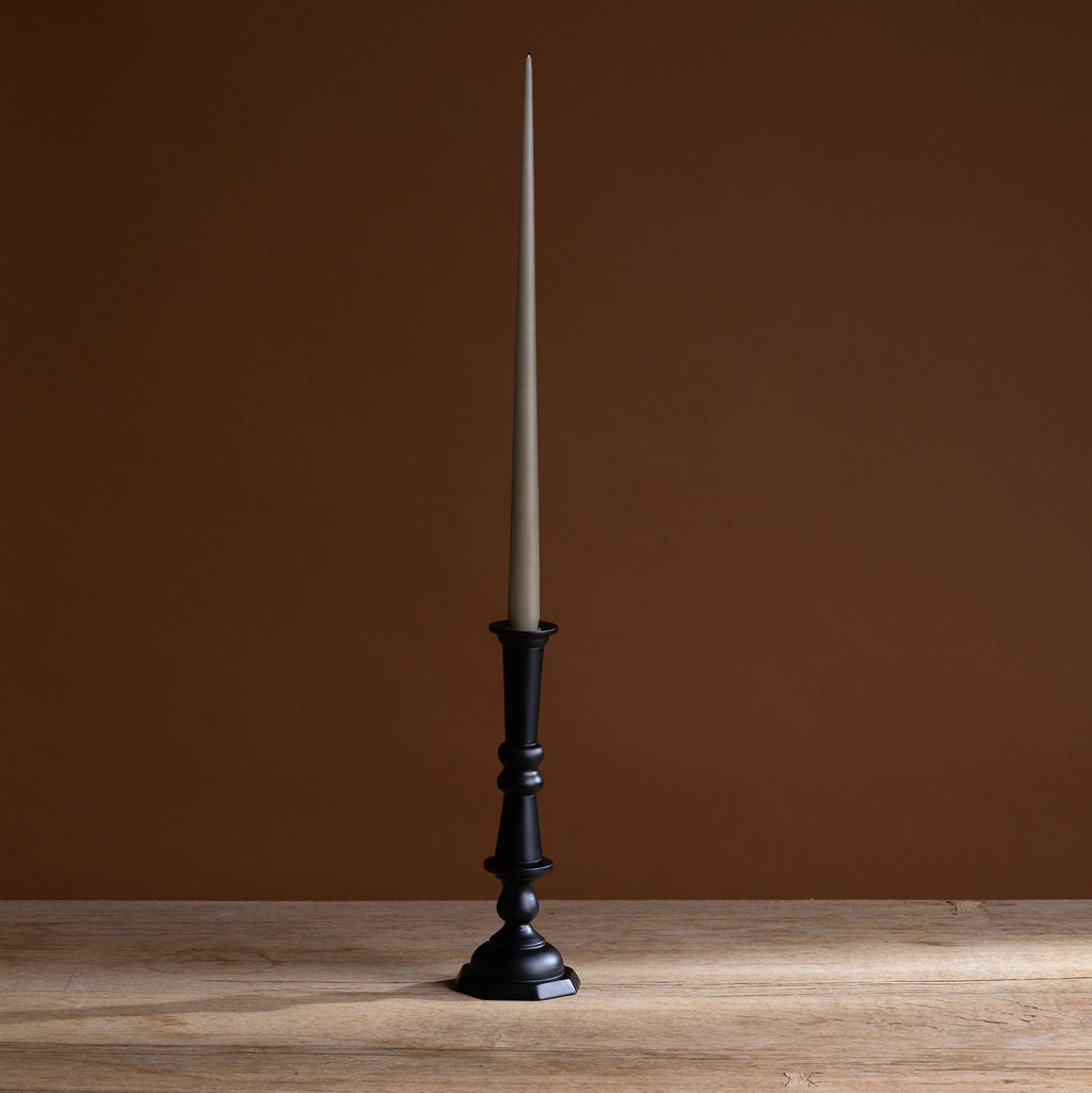 No. 2 Black Lacquered Georgian Candlestick