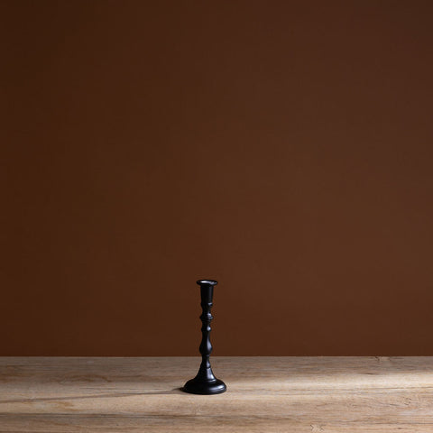 No. 5 Black Lacquered Georgian Candlestick