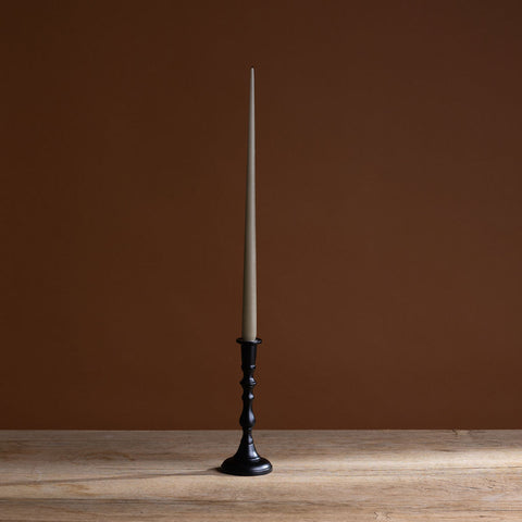 No. 5 Black Lacquered Georgian Candlestick