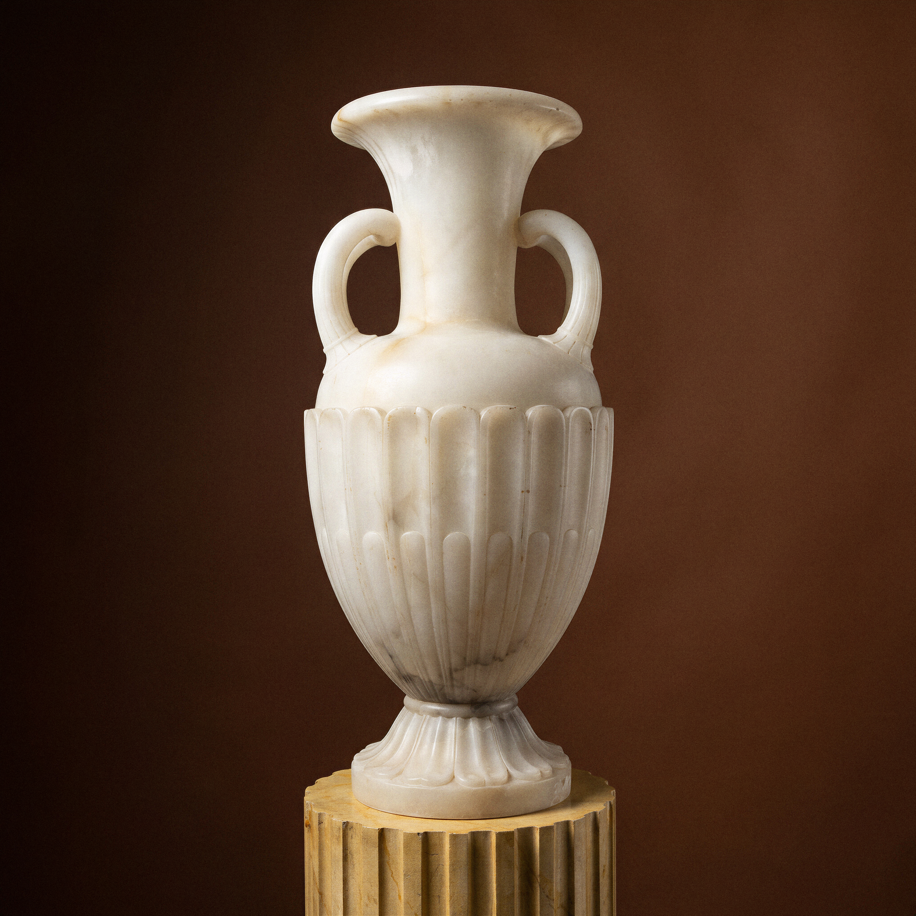 Grand Tour Alabaster Amphora Urn