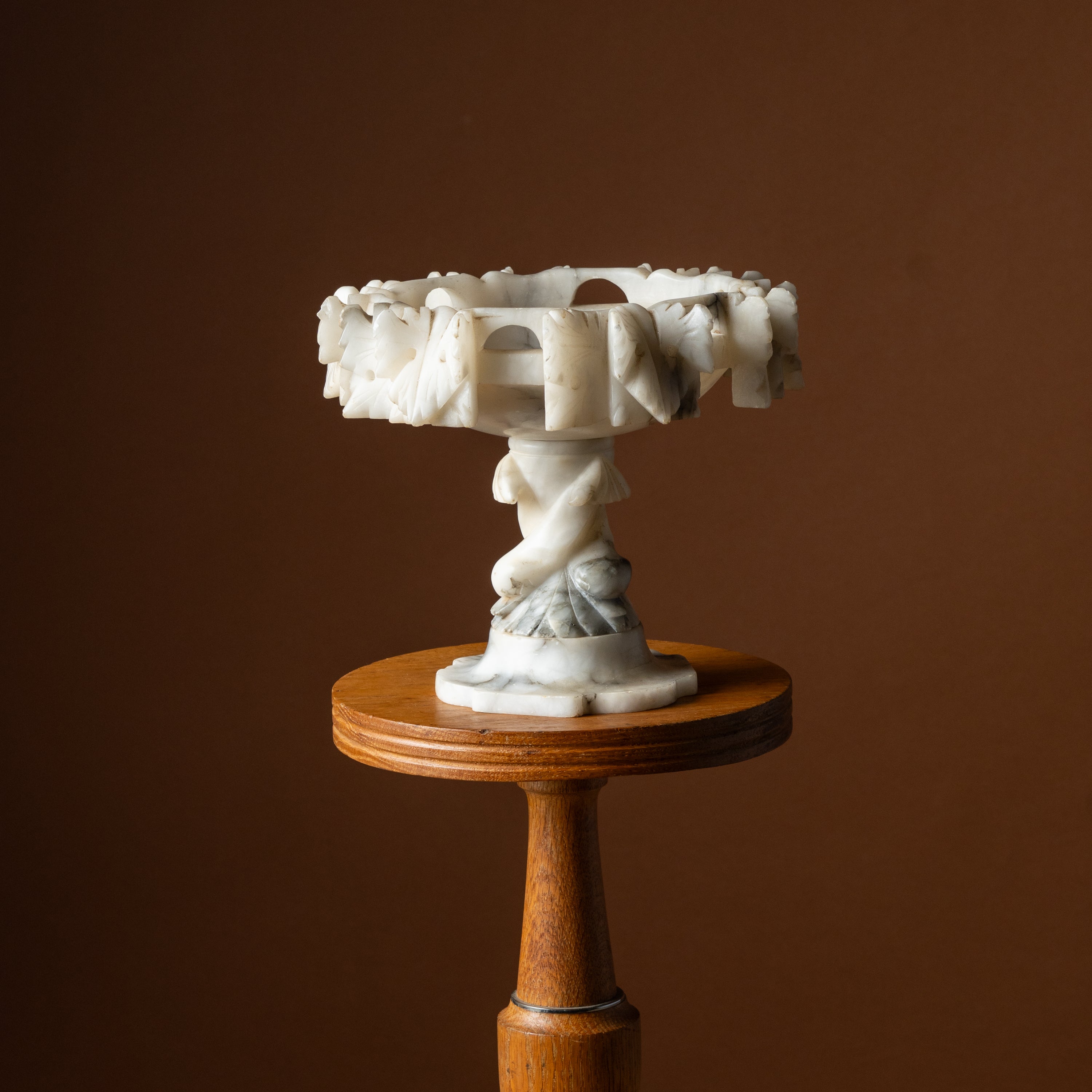 Small Carved Alabaster Tazza